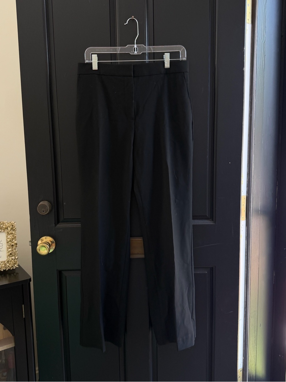 Ann Taylor Black Straight-Leg Dress Pants